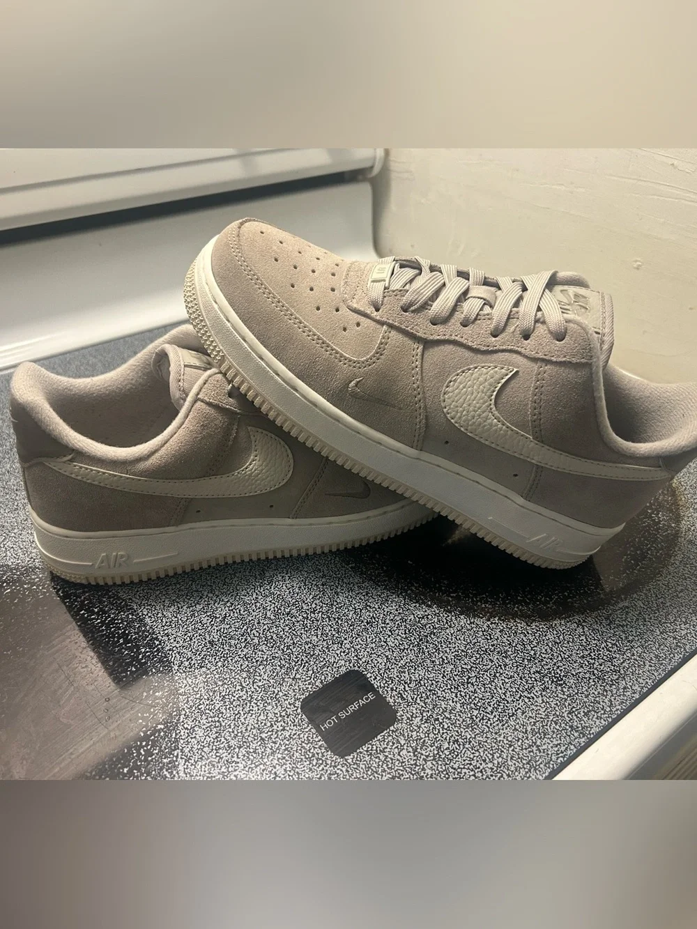 Brand new Nike Suede Air Force 1 “light iron ore moon fossil colorway